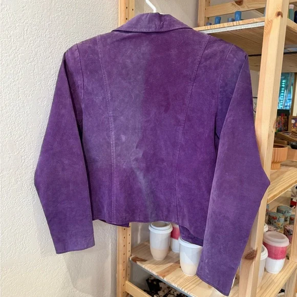 Daniel Hechter Violet Suede Blazer - Picture 4 of 4